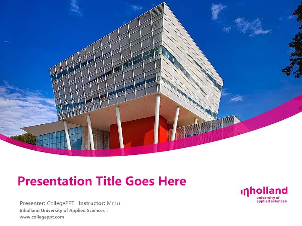 Inholland University of Applied Sciences Course/Courseware Creation PPT Template4:3 ratio PPT effect preview image5