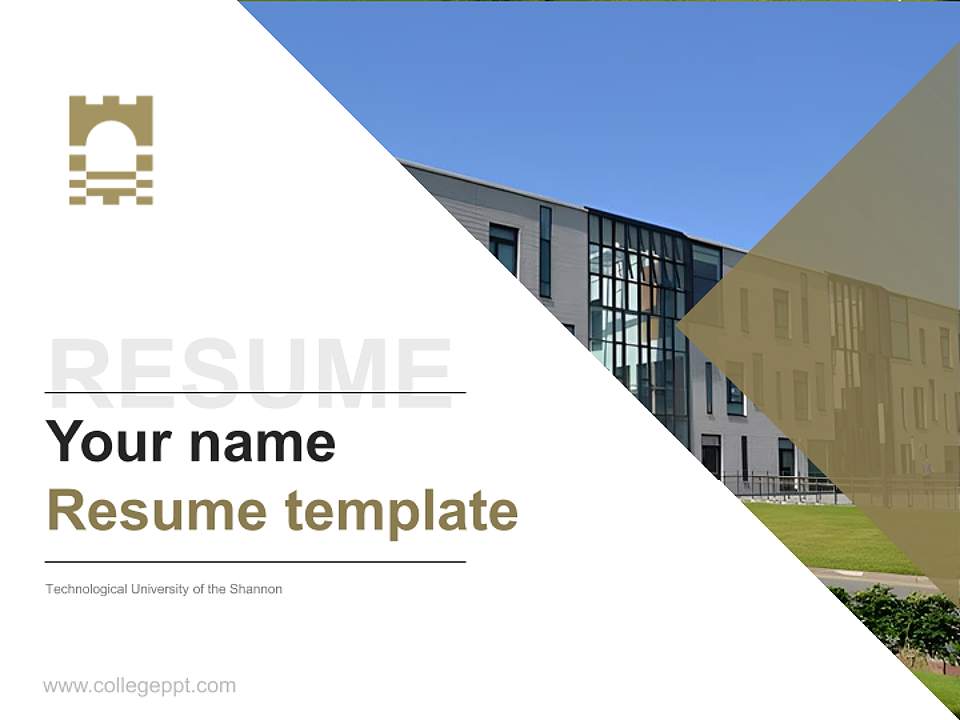 Technological University of the Shannon Resume PPT Template4:3 ratio PPT effect preview image5