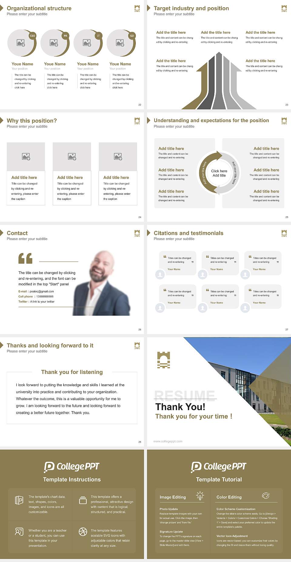 Technological University of the Shannon Resume PPT Template4:3 ratio PPT effect preview image4