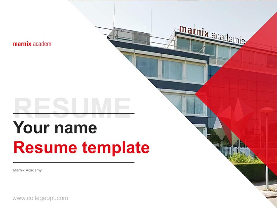 Marnix Academy Resume PPT Template4:3 ratio PPT effect preview image5