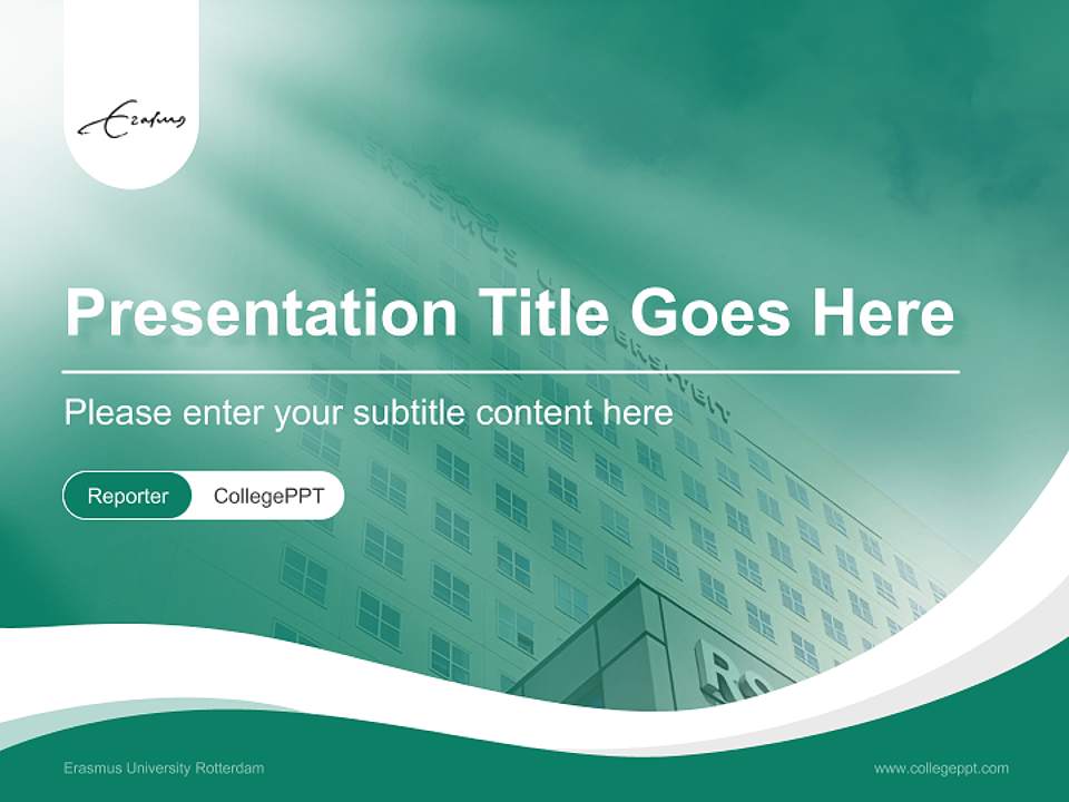 Erasmus University Rotterdam Lecture Sharing and Networking Event PPT Template4:3 ratio PPT effect preview image4