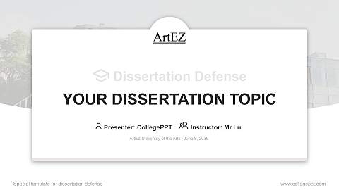 ArtEZ University of the Arts Graduation Thesis Defense PPT Template