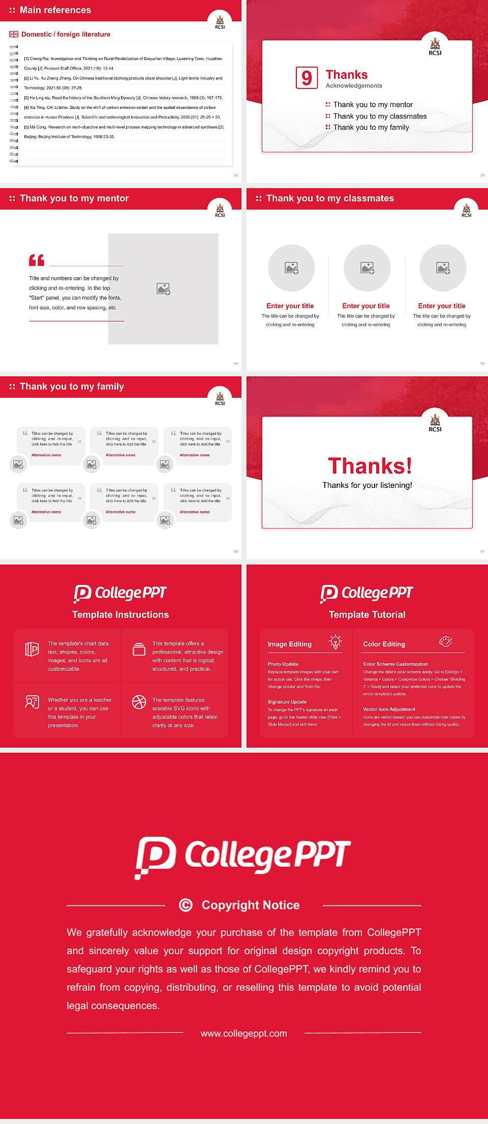 Royal College of Surgeons in Ireland Graduation Thesis Defense PPT Template4:3 ratio PPT effect preview image7
