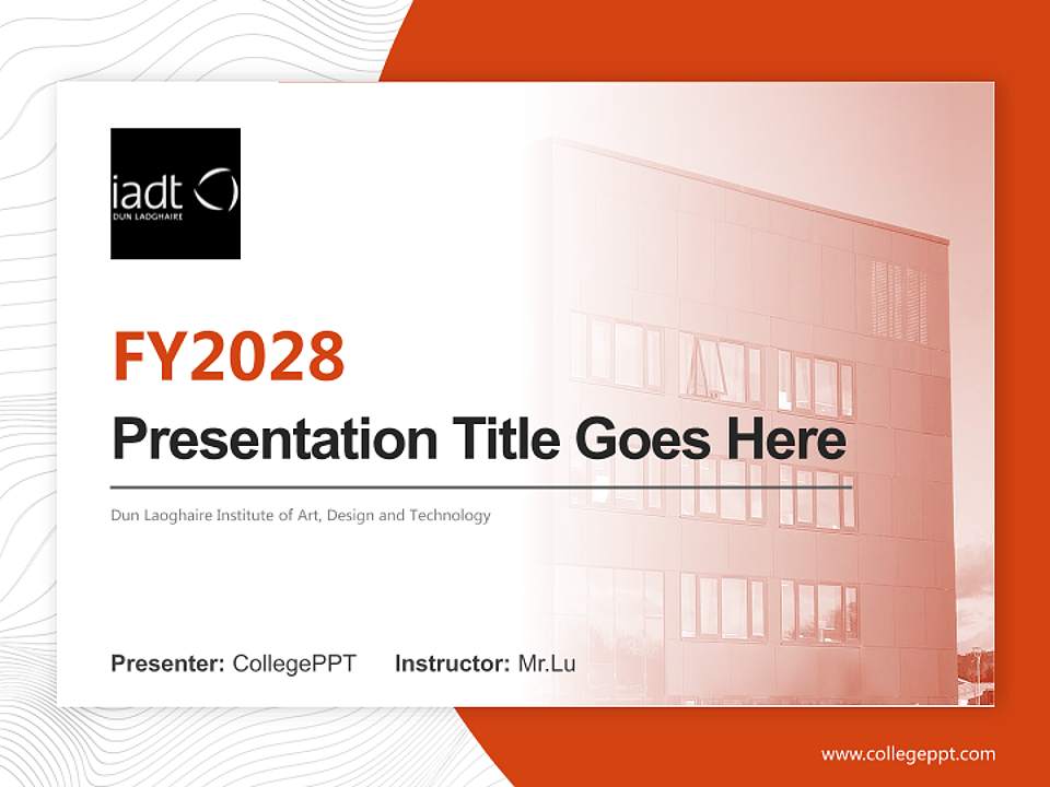 Dun Laoghaire Institute of Art, Design and Technology Academic Presentation/Research Findings Report PPT Template4:3 ratio PPT effect preview image5