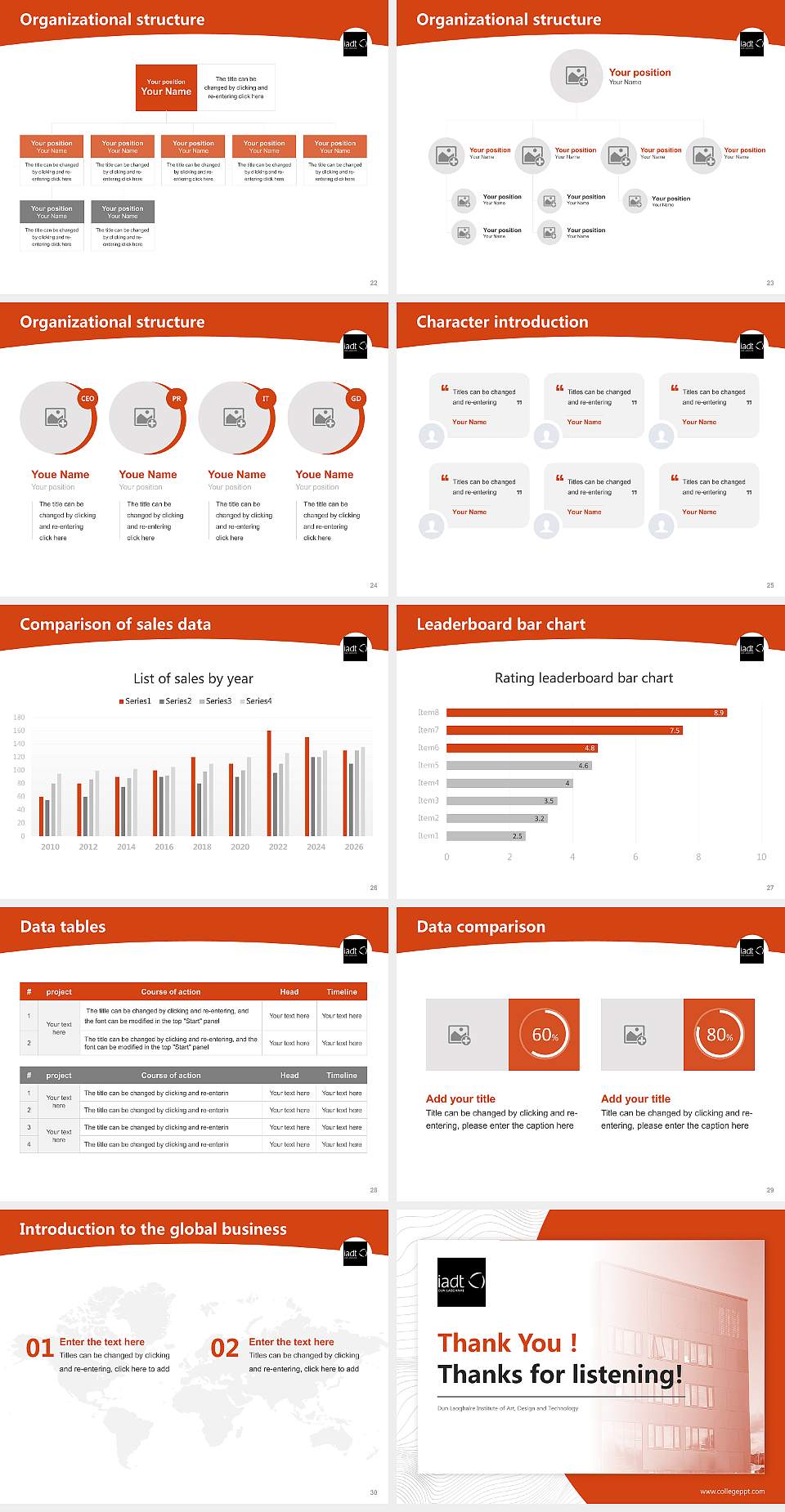 Dun Laoghaire Institute of Art, Design and Technology Academic Presentation/Research Findings Report PPT Template4:3 ratio PPT effect preview image4