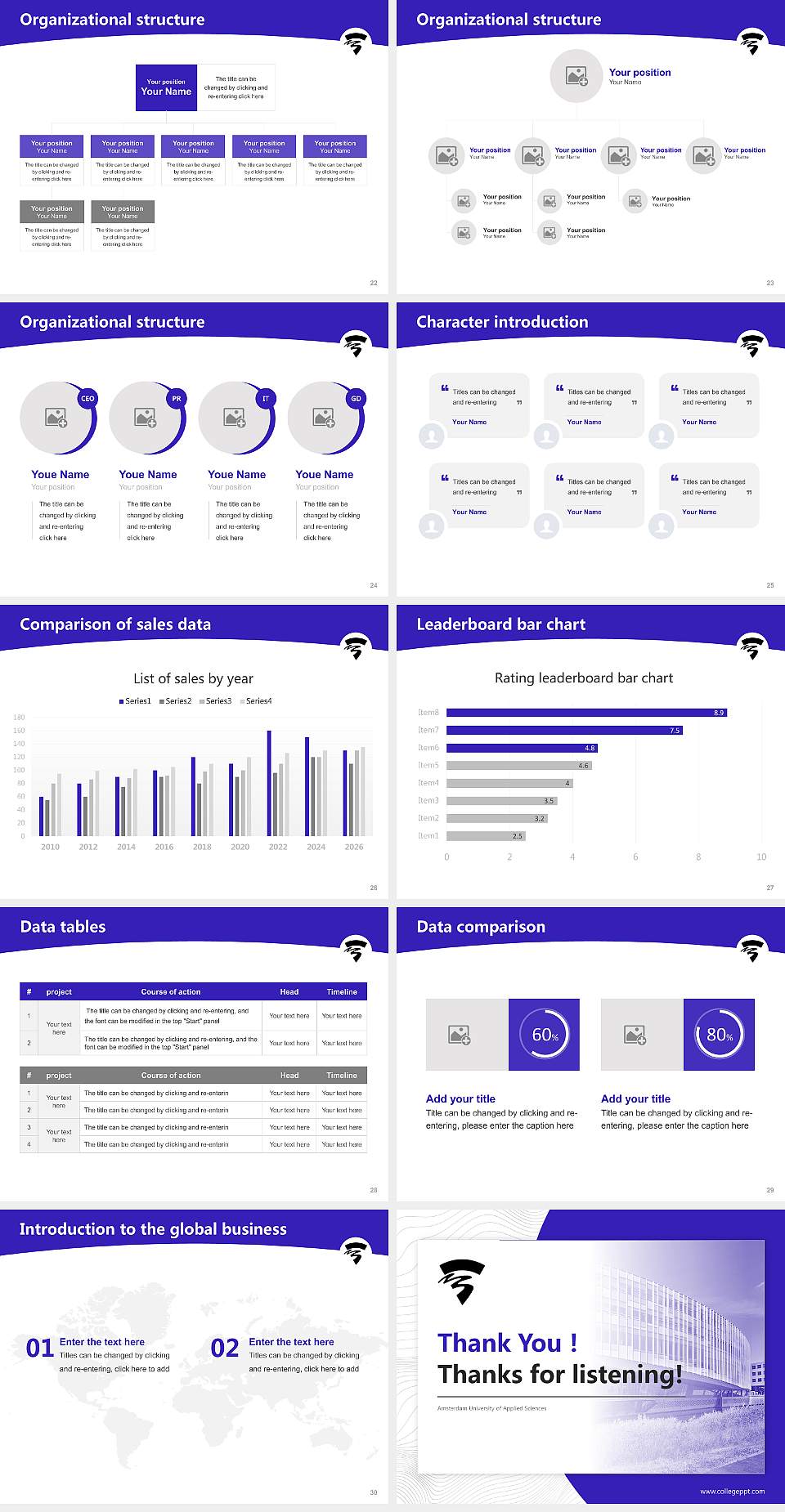 Amsterdam University of Applied Sciences Academic Presentation/Research Findings Report PPT Template4:3 ratio PPT effect preview image4