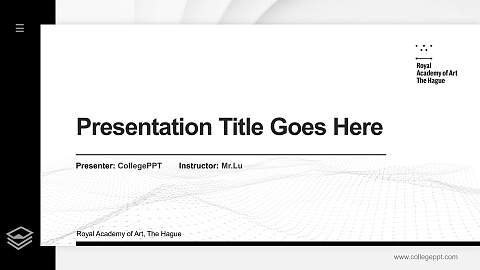 Royal Academy of Art, The Hague Thesis Proposal/Graduation Defense PPT Template