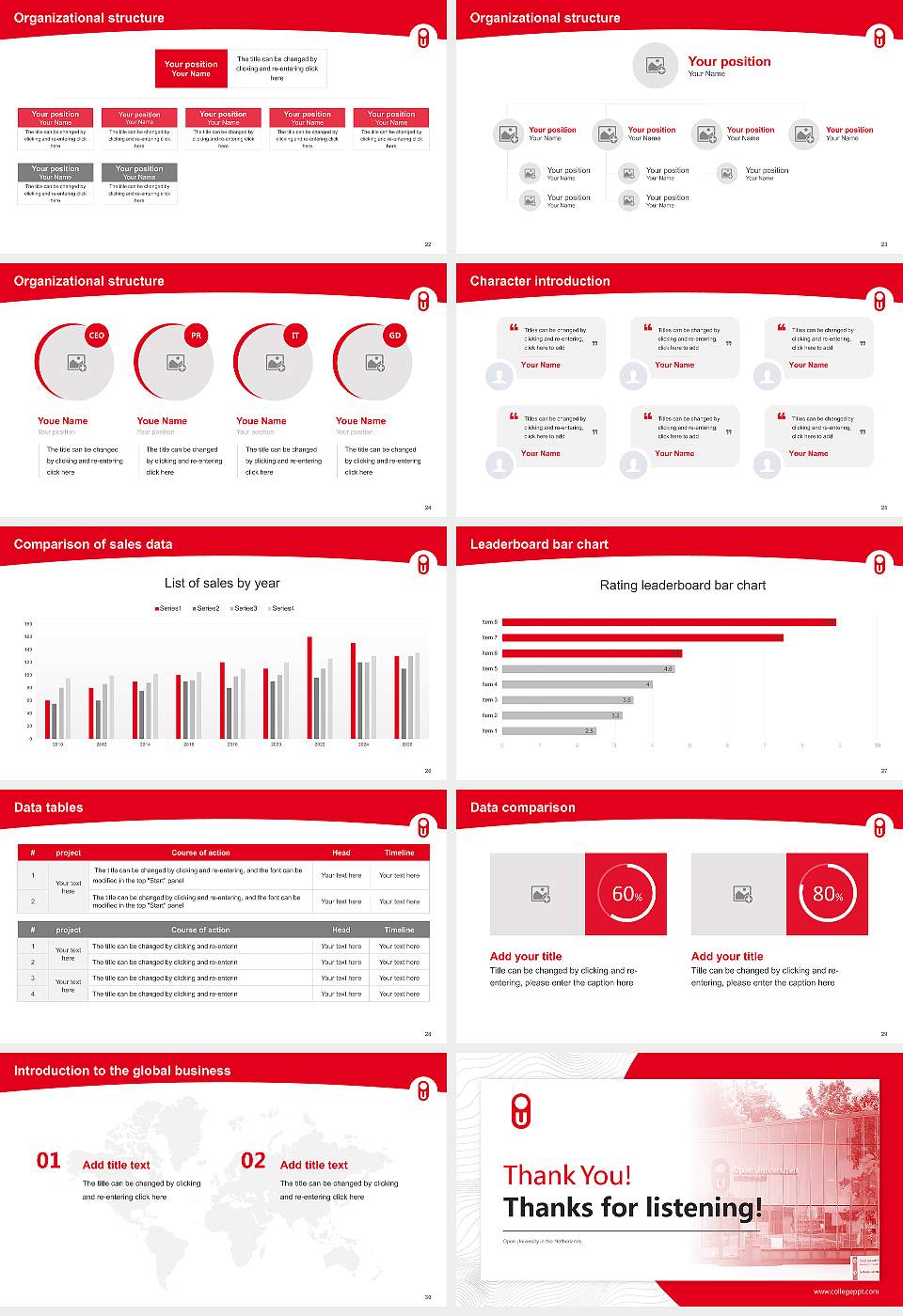 Open University in the Netherlands Academic Presentation/Research Findings Report PPT Template16:9 ratio PPT effect preview image4