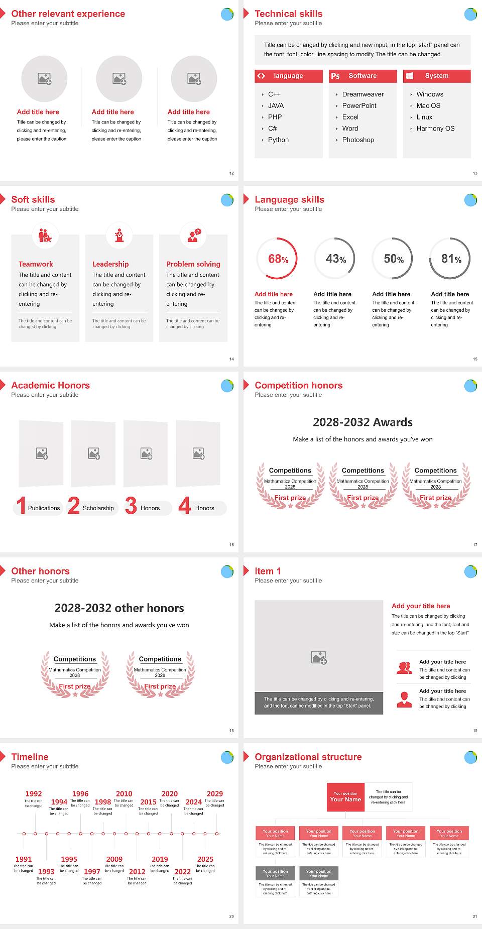 Aeres University of Applied Sciences Resume PPT Template4:3 ratio PPT effect preview image3