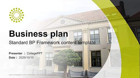 Protestant Theological University Competition/Entrepreneurship Contest PPT Template