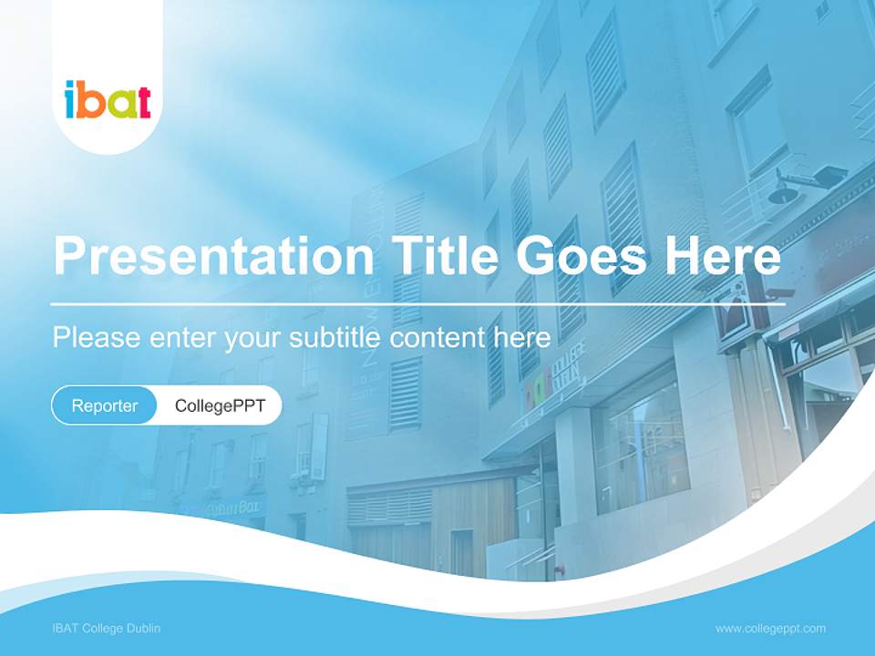 IBAT College Dublin Lecture Sharing and Networking Event PPT Template4:3 ratio PPT effect preview image4