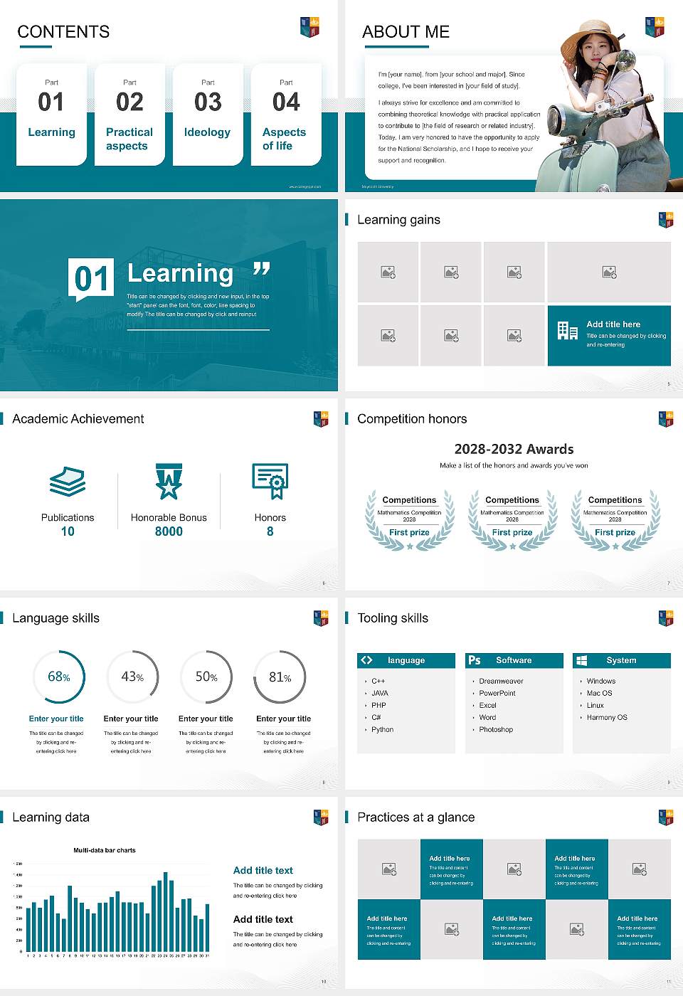 Maynooth University National Scholarship Defense PPT Template16:9 ratio PPT effect preview image2