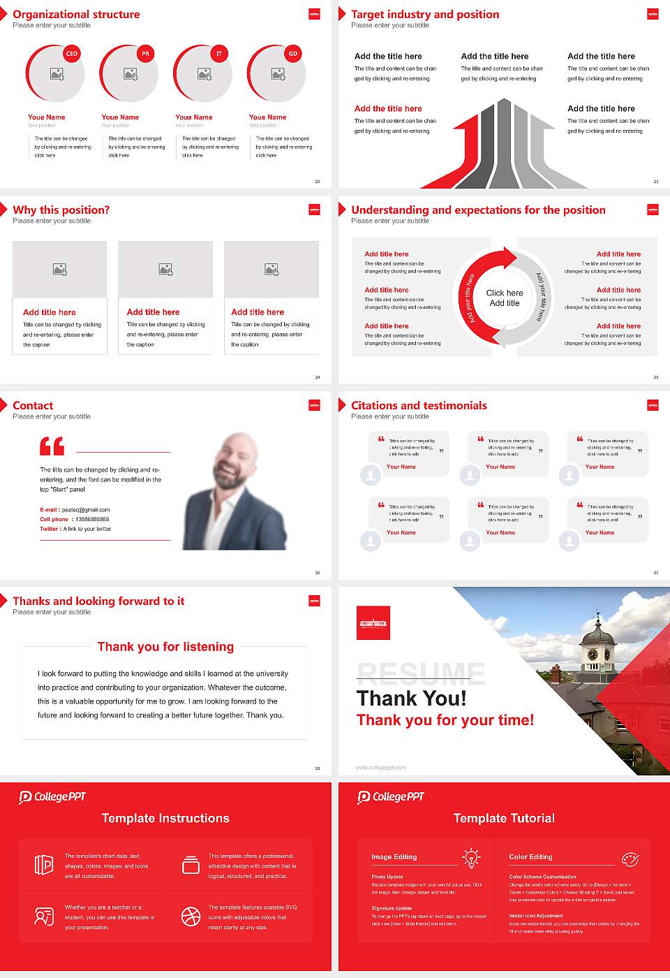 Griffith College Dublin Resume PPT Template16:9 ratio PPT effect preview image4