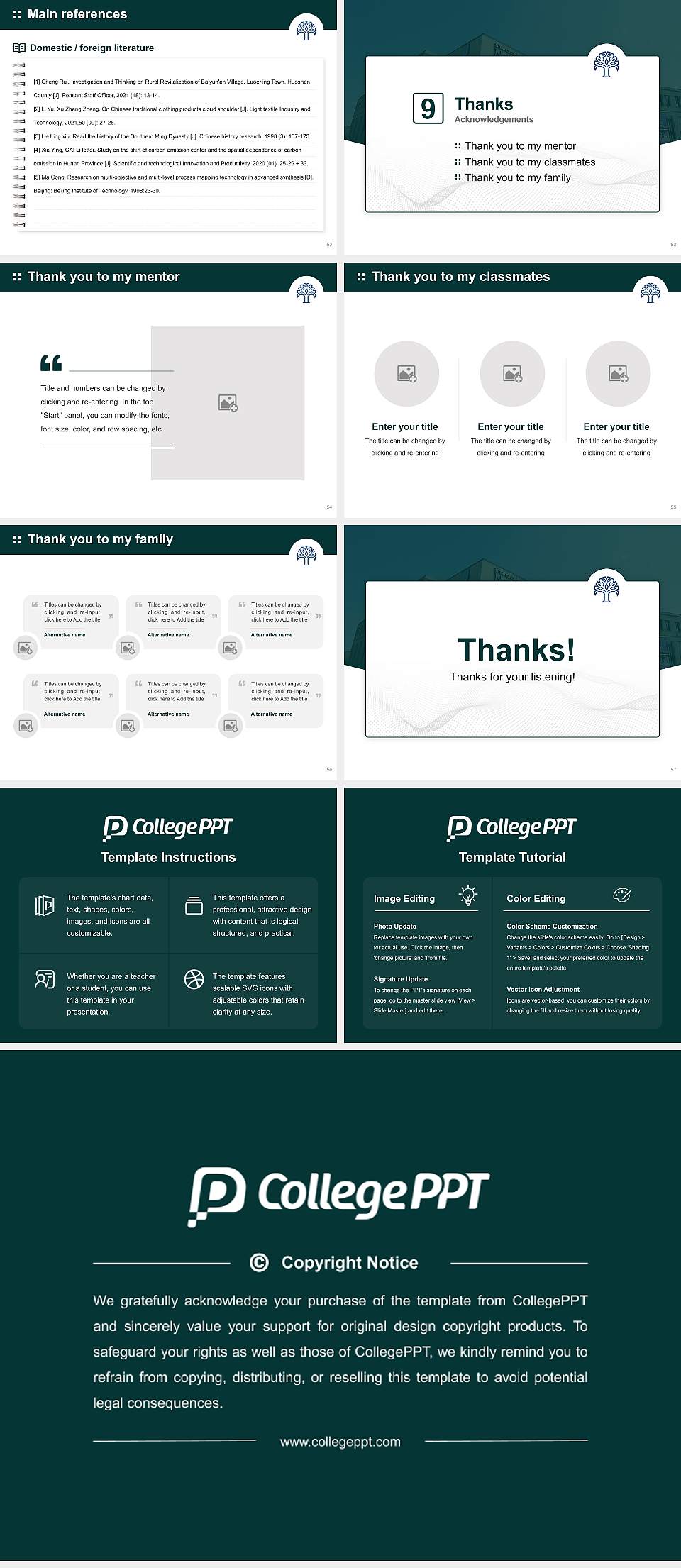 Notenboom Business School Graduation Thesis Defense PPT Template4:3 ratio PPT effect preview image7