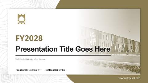Technological University of the Shannon Academic Presentation/Research Findings Report PPT Template