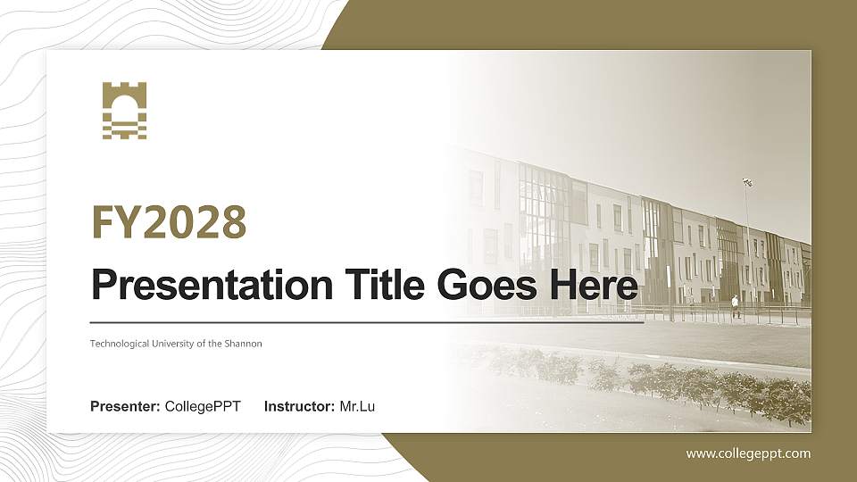 Technological University of the Shannon Academic Presentation/Research Findings Report PPT Template16:9 ratio PPT effect preview image