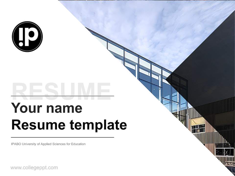 IPABO University of Applied Sciences for Education Resume PPT Template4:3 ratio PPT effect preview image5