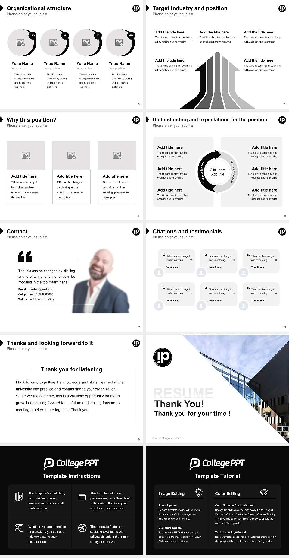 IPABO University of Applied Sciences for Education Resume PPT Template4:3 ratio PPT effect preview image4