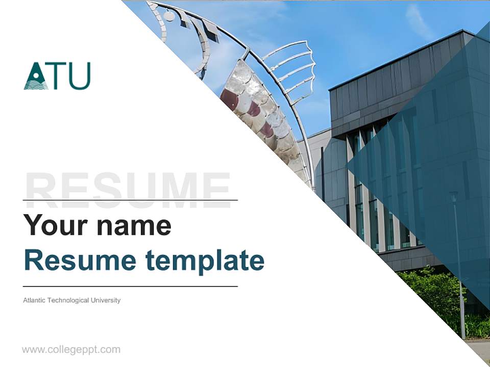 Atlantic Technological University Resume PPT Template4:3 ratio PPT effect preview image5