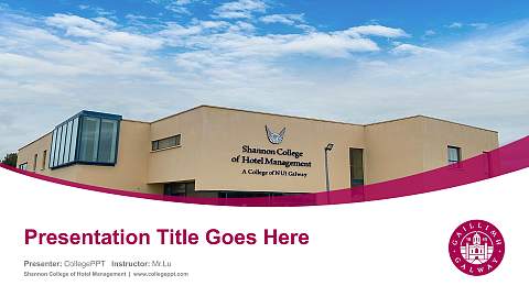 Shannon College of Hotel Management Course/Courseware Creation PPT Template