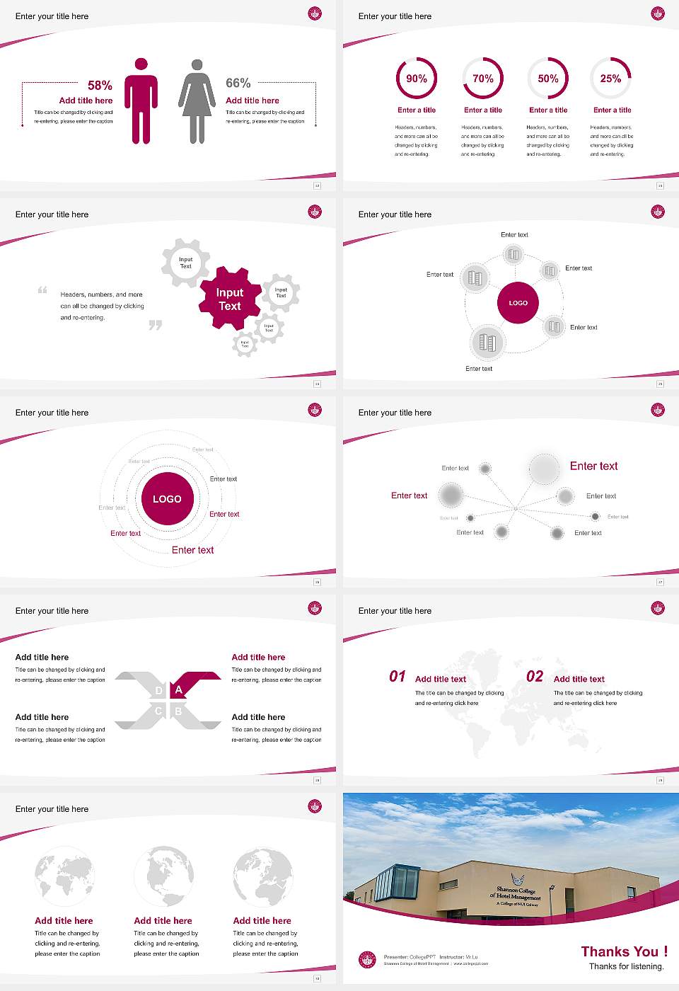 Shannon College of Hotel Management Course/Courseware Creation PPT Template16:9 ratio PPT effect preview image4