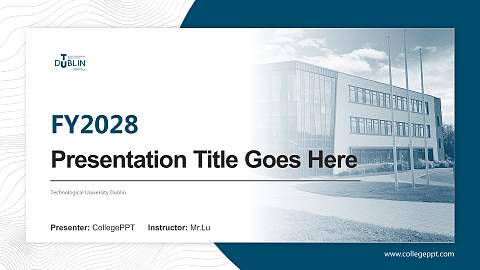 Technological University Dublin Academic Presentation/Research Findings Report PPT Template