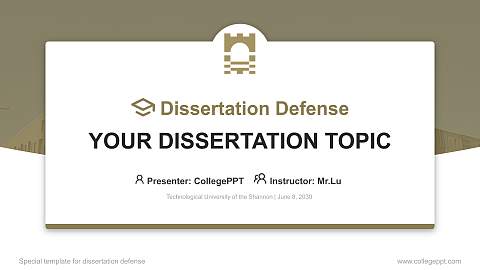 Technological University of the Shannon Graduation Thesis Defense PPT Template
