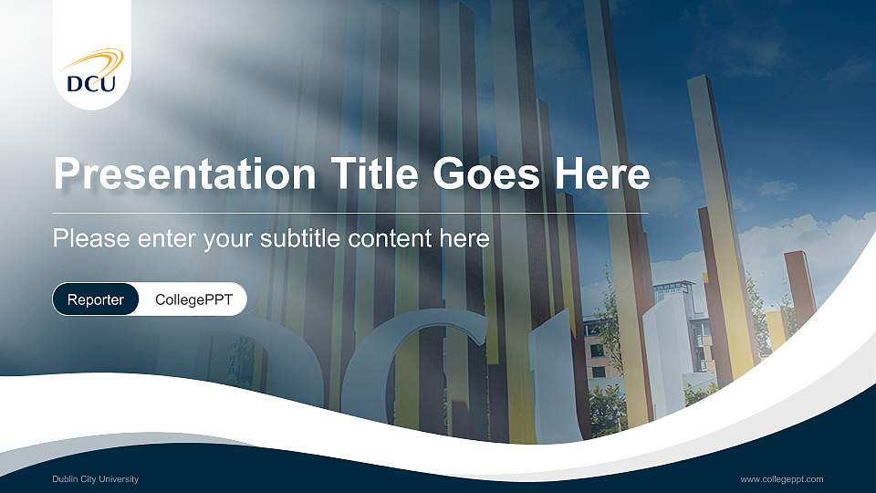 Dublin City University Lecture Sharing and Networking Event PPT Template16:9 ratio PPT effect preview image