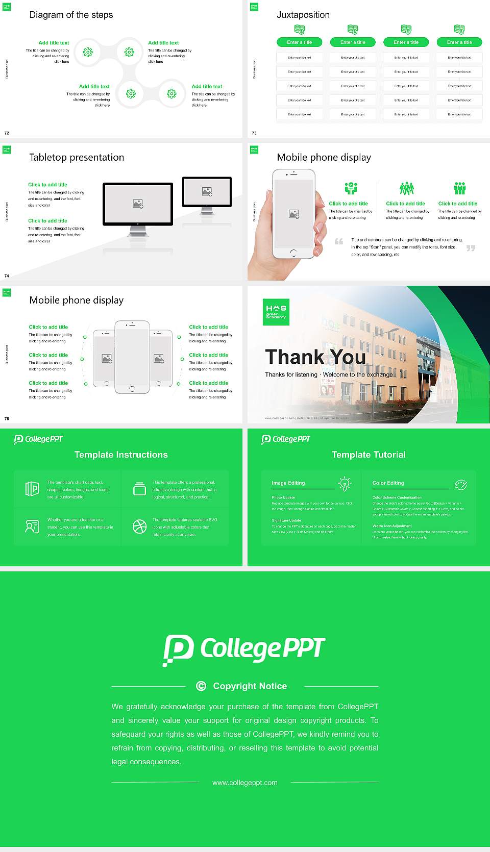 HAS University of Applied Sciences Competition/Entrepreneurship Contest PPT Template16:9 ratio PPT effect preview image9