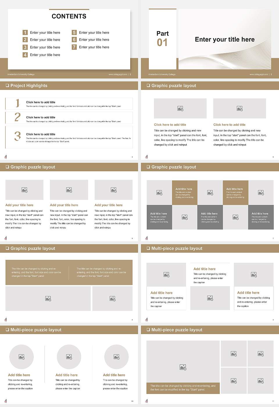 Amsterdam University College General Purpose PPT Template16:9 ratio PPT effect preview image2