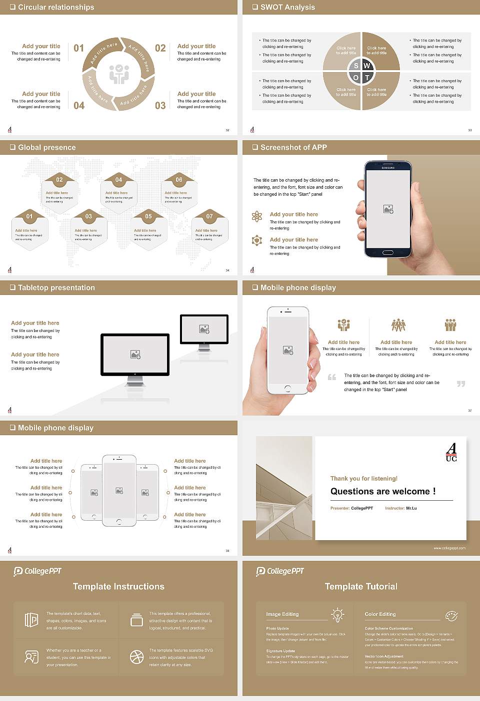 Amsterdam University College General Purpose PPT Template16:9 ratio PPT effect preview image5