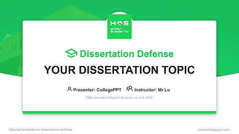 HAS University of Applied Sciences Graduation Thesis Defense PPT Template