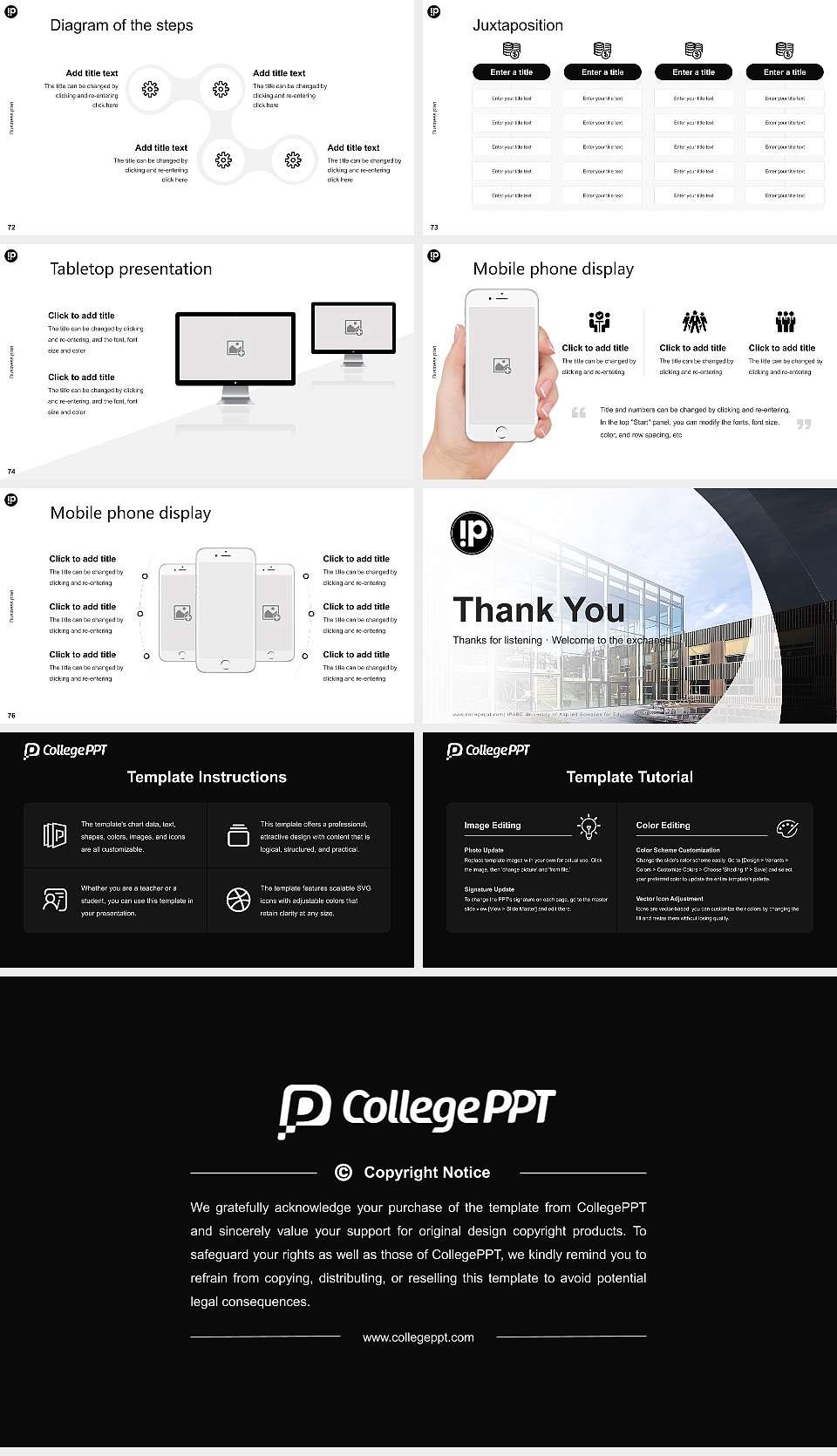 IPABO University of Applied Sciences for Education Competition/Entrepreneurship Contest PPT Template16:9 ratio PPT effect preview image9