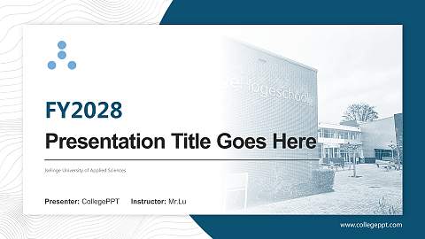 Iselinge University of Applied Sciences Academic Presentation/Research Findings Report PPT Template