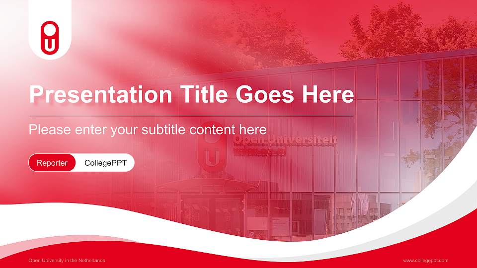 Open University in the Netherlands Lecture Sharing and Networking Event PPT Template16:9 ratio PPT effect preview image