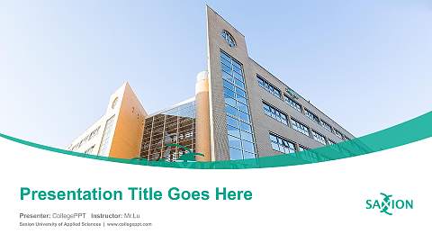 Saxion University of Applied Sciences Course/Courseware Creation PPT Template