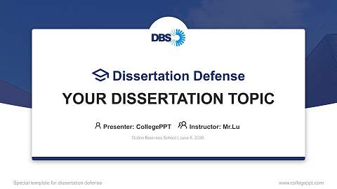 Dublin Business School Graduation Thesis Defense PPT Template