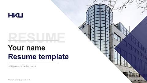 HKU University of the Arts Utrecht Resume PPT Template