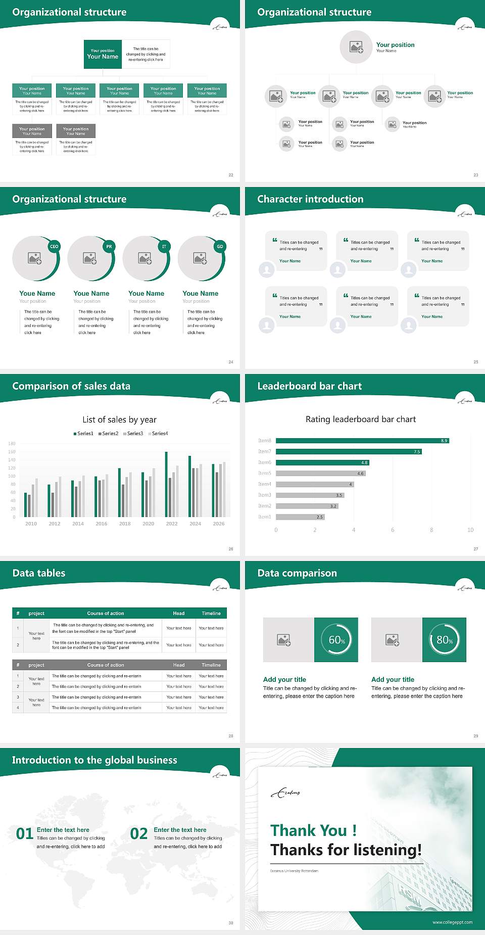 Erasmus University Rotterdam Academic Presentation/Research Findings Report PPT Template4:3 ratio PPT effect preview image4