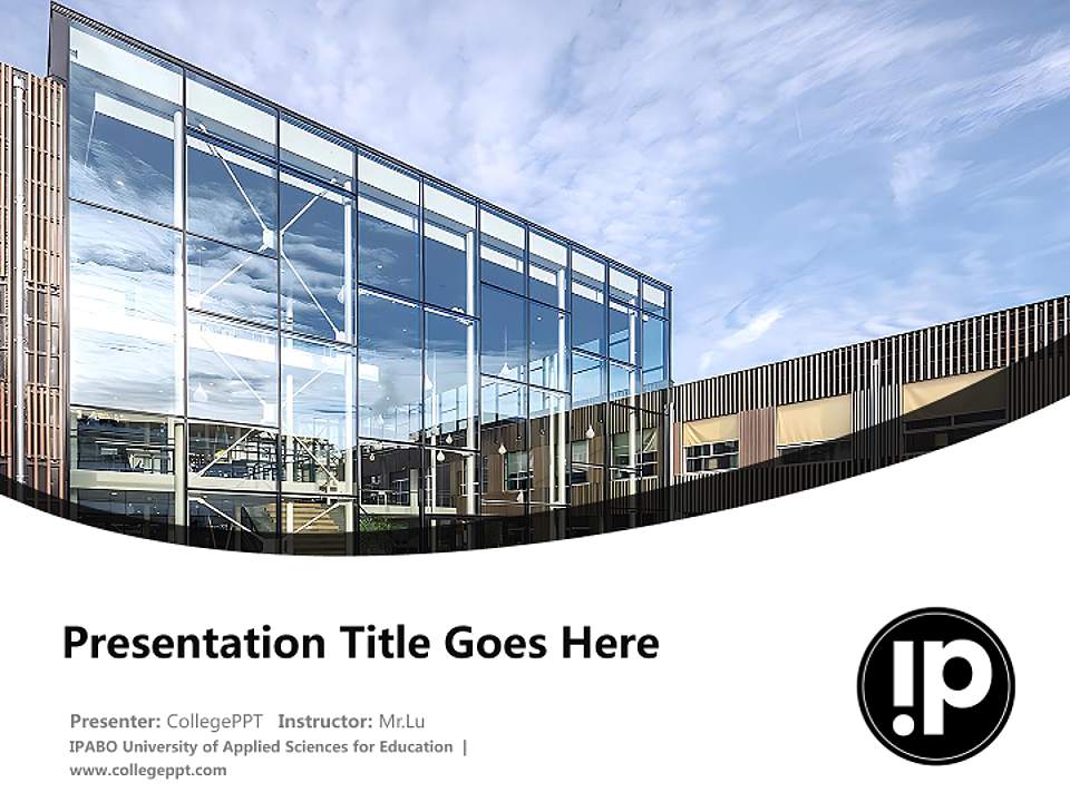 IPABO University of Applied Sciences for Education Course/Courseware Creation PPT Template4:3 ratio PPT effect preview image5