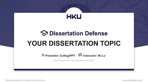 HKU University of the Arts Utrecht Graduation Thesis Defense PPT Template