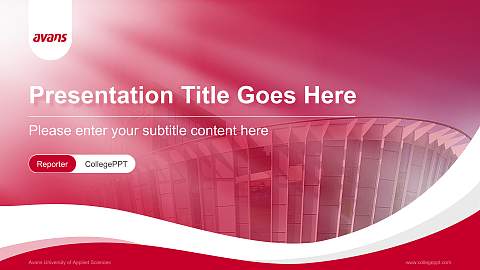 Avans University of Applied Sciences Lecture Sharing and Networking Event PPT Template