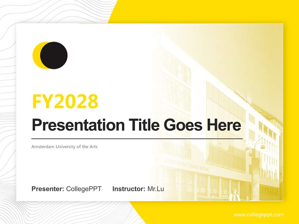 Amsterdam University of the Arts Academic Presentation/Research Findings Report PPT Template4:3 ratio PPT effect preview image5