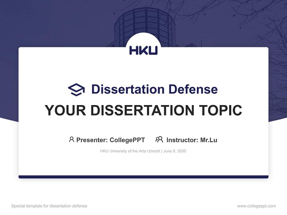 HKU University of the Arts Utrecht Graduation Thesis Defense PPT Template4:3 ratio PPT effect preview image7