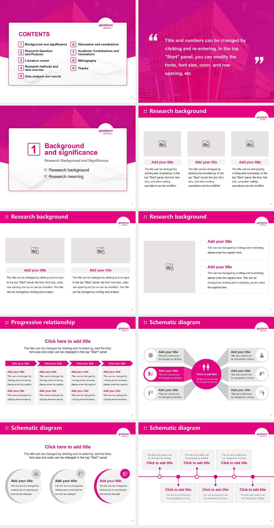 Inholland University of Applied Sciences Graduation Thesis Defense PPT Template4:3 ratio PPT effect preview image2