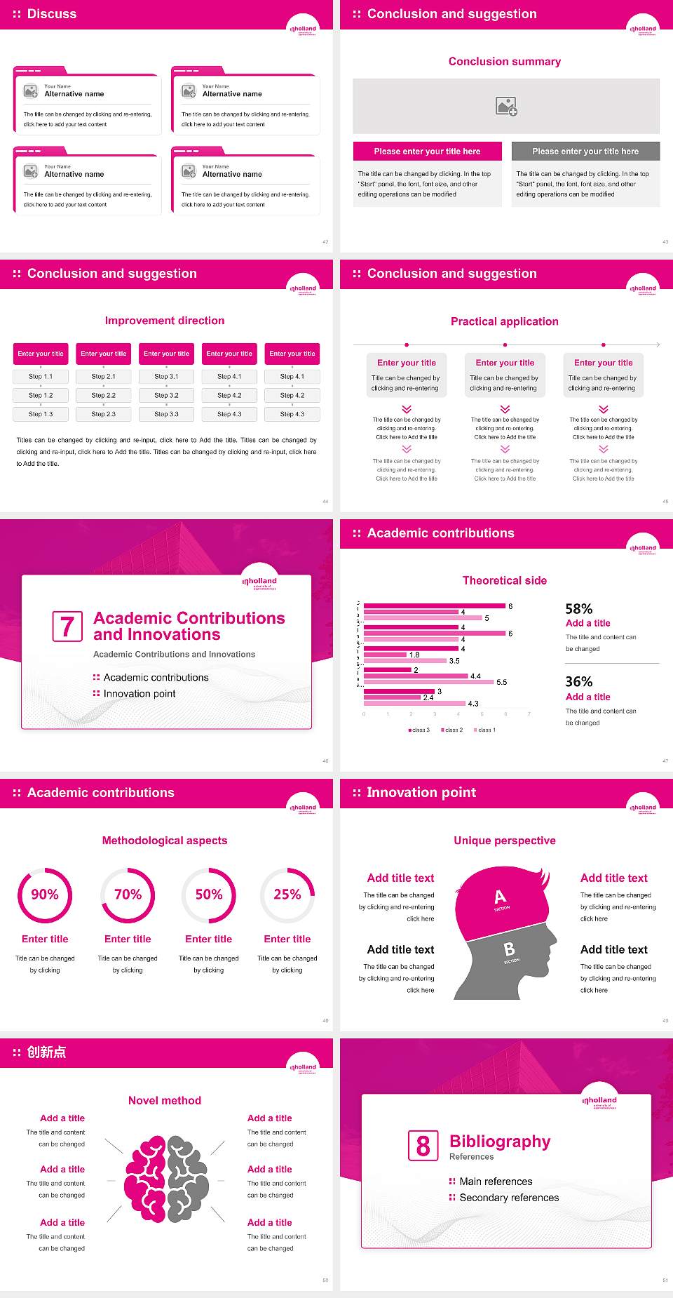Inholland University of Applied Sciences Graduation Thesis Defense PPT Template4:3 ratio PPT effect preview image6