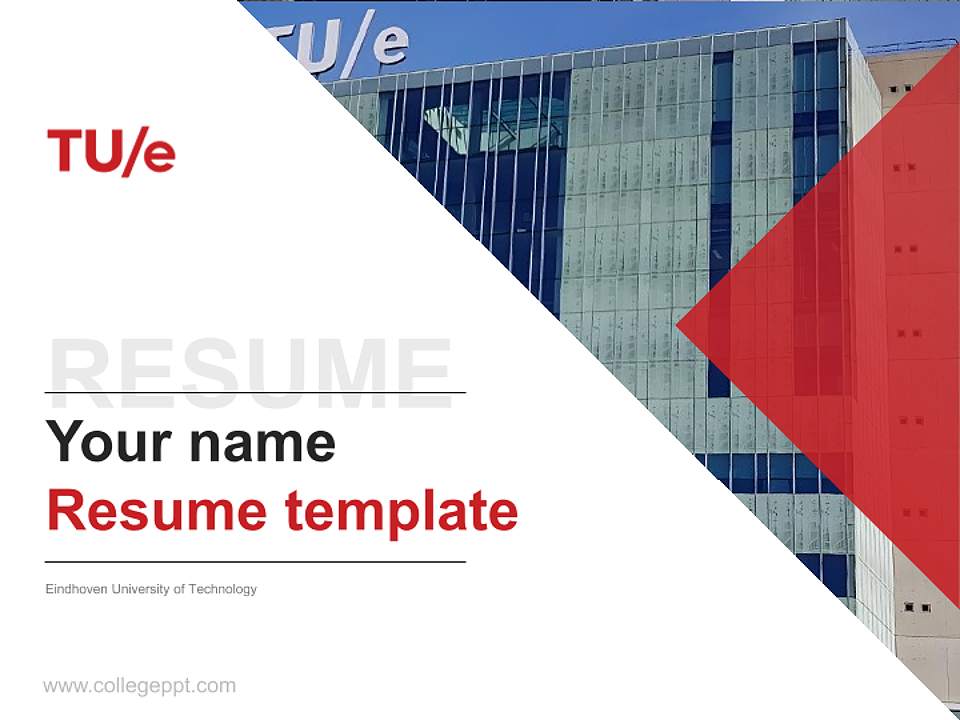 Eindhoven University of Technology Resume PPT Template4:3 ratio PPT effect preview image5