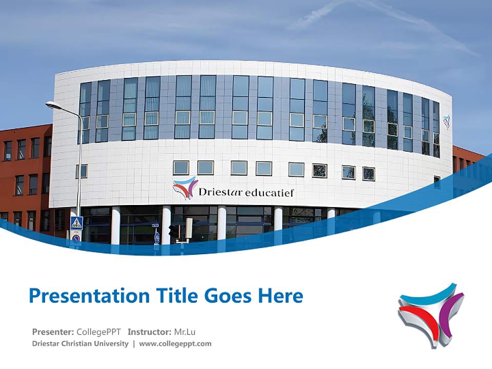 Driestar Christian University Course/Courseware Creation PPT Template4:3 ratio PPT effect preview image5