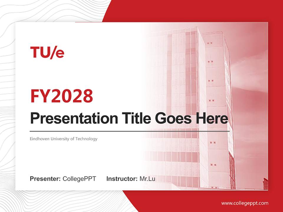 Eindhoven University of Technology Academic Presentation/Research Findings Report PPT Template4:3 ratio PPT effect preview image5