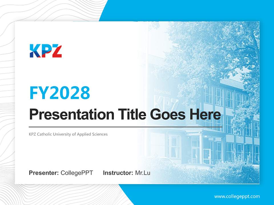 KPZ Catholic University of Applied Sciences Academic Presentation/Research Findings Report PPT Template4:3 ratio PPT effect preview image5